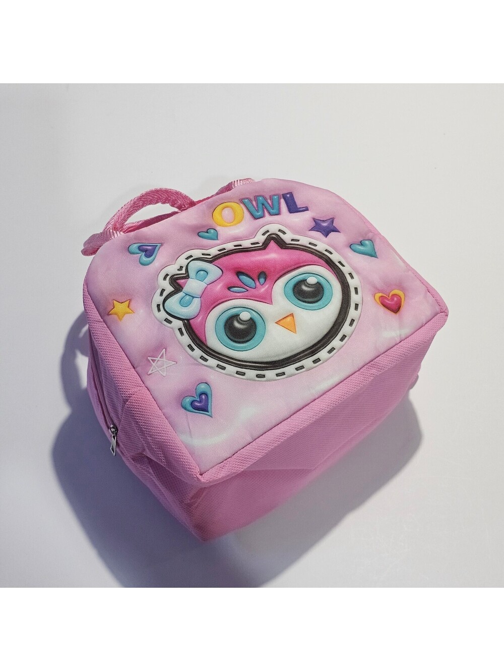 Kids Pink Owl Lightweight Lunch Bag